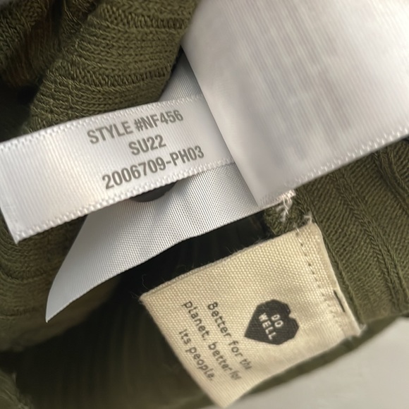 NWT Madewell Ribbed Button Front Crop Tank Olive Green - Picture 6 of 9